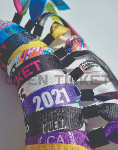 Open Ticket 600 Sublimated Fabric VIP Event Bracelets with Safety Buckle 1