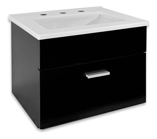 GarageNordico Mueble Colgante Negro O Blanco + Bacha Acrílico 50x40x38 0