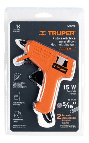 Truper Hot Glue Gun 15W 8mm + Bars 1