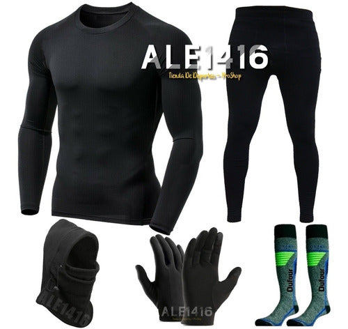 Pro One Thermal Gear Set: T-Shirt, Tights, Gloves, Full Face Mask, Thermal Socks 1