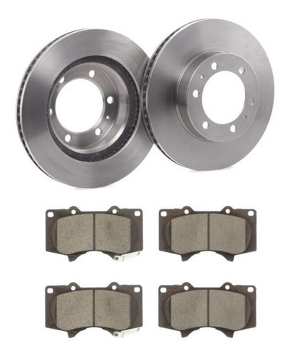 BAR Front Brake Disc Kit + Fimpex Front Brake Pads for Toyota Hilux and SW4 0