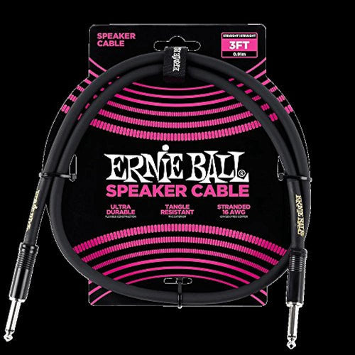 Cable De Altavoz Ernie Ball Para Escenario Y Estudio, Negro, 1