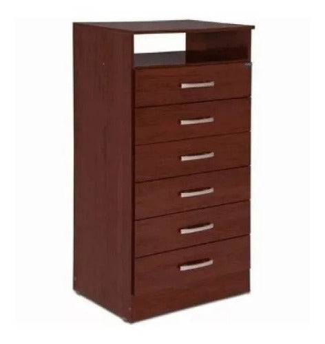 Kapan Comfortable 6-Drawer Dresser + Space for TV and DVD 1