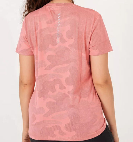 Women's Short Sleeve Sports T-Shirt Irun Camouflage Sparkle 1