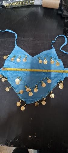 Girls Belly Dance Costume Set with Gold Coins 5