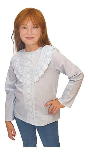 Witty Girls Cotton Embroidered Kindness Blouse for Girls 4