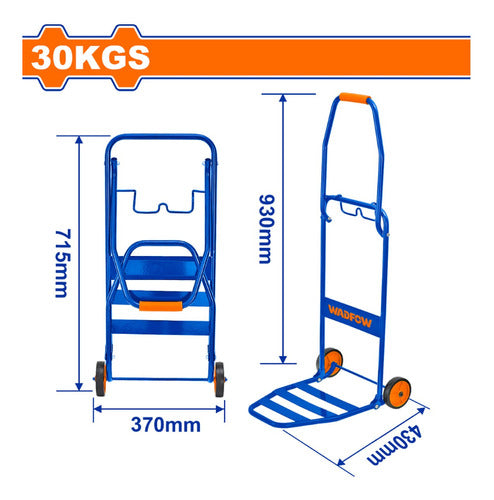 Carro Carga Plegable Liviano Para 30kg Wwb9a03 Wadfow Mfshop 1