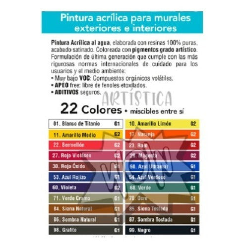 Eterna Mural Paint X1 Liter Group 1 1