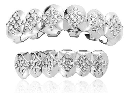 Parrilla Dientes Grillz Diamond Strass Plata 0