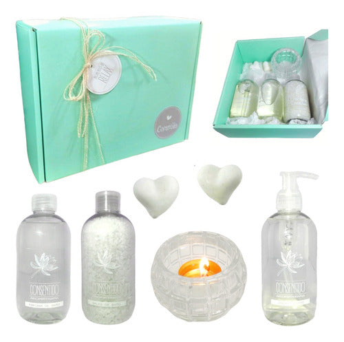 Relax and unwind with our luxurious Jasmine Gift Box Set - the perfect way to treat yourself or surprise a loved one with a special moment of tranquility and indulgence. - Kit Aroma Caja Regalo Gift Box Jazmín Set Zen Spa N60 Relax