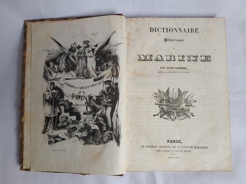 Diccionario De Marina, Jules Lecomte, En Frances 1835.barco 0