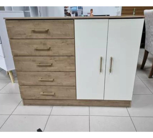 Mulimoveis Comfortable Drawer Cabinet with Doors and Drawers in MDP 1