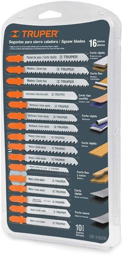 Truper Juego De 16 Sierras Para Sierra Caladora Encastre 0