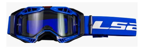 Antiparra Motocroos Ls2 Aura Azul Visor Claro Centro Motos 1