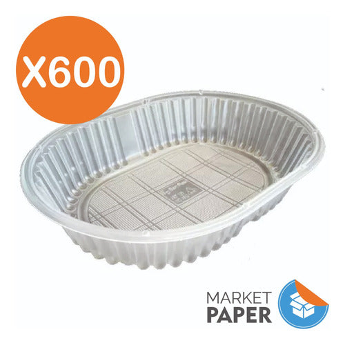 Market Paper Oval Disposable Plastic Tray 105 Microwave X600 1