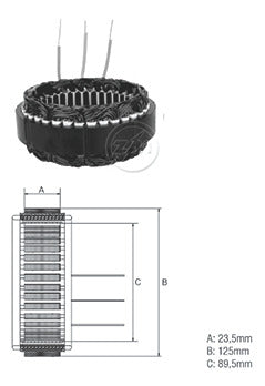 Estator Alternador 45 Amperes N10 1986 1987 1988 0