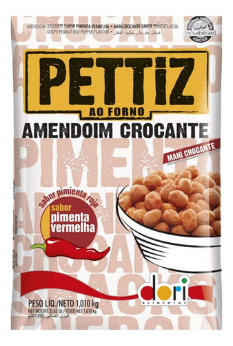 Amendoim Crocante Pimenta Kit 3 Pacotes De 1,01 Kg Cada 2