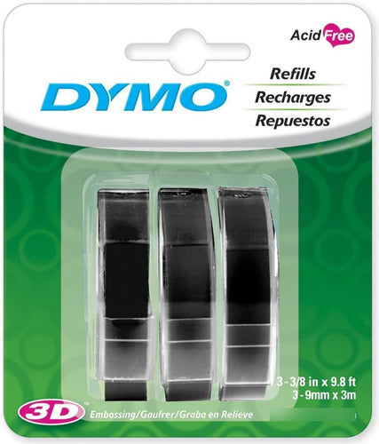 Cinta De Relieve Para Rotuladora Dymo Organizer Express B/n 0