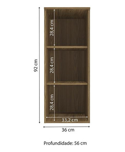 Armário Aéreo 1 Porta Kappesberg Adapt Nogueira/macadâmia 2