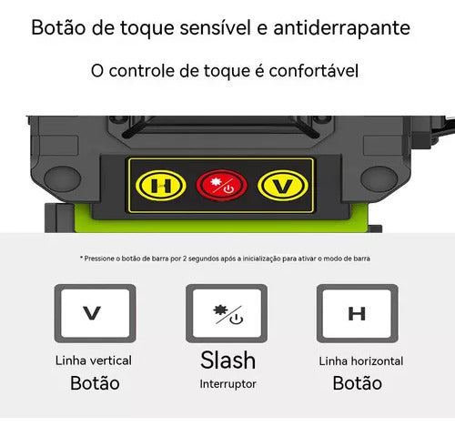 Ferramenta De Nivelamento A Laser Verde 3d De 16 Linhas Com 1