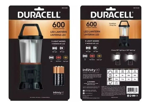 Duracell LED Lantern 3AA 600 Lumens with InfinityX1 Smart Technology 1
