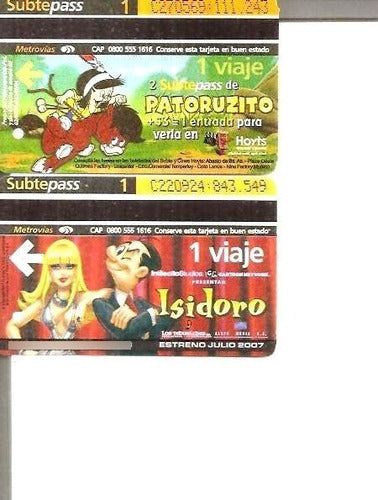 Subtepass 2 Tarjetas Patoruzito + Isidoro Cañones 0