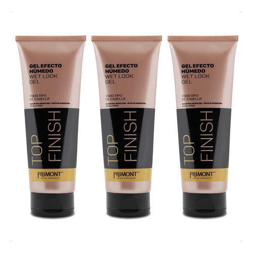 Primont Kit 3u Top Finish Gel Efecto Húmedo Wet Look 220g 0