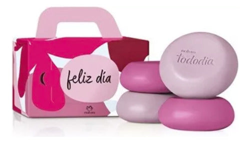 Natura Happy Day Bar Soaps Set with 4 Units of 90 Gr 0