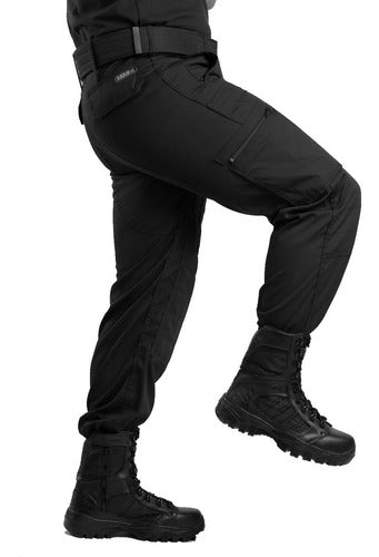 Premium Black Tactical Multi-Pocket Ripstop Police Pants 0