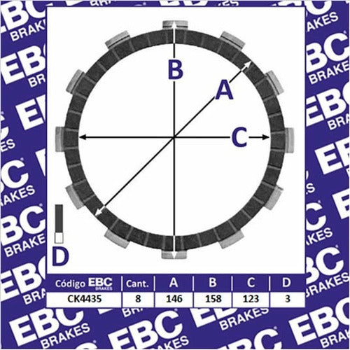 Embrague Ebc Kawasaki Zx7rr (zx 750 N1/n2) 96-99 2