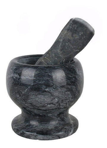 D+M Bazar White Marble Mortar and Pestle 1