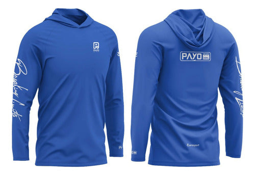 Payo Quick Dry Fishing Shirt with Hood UV 40 Blue 3