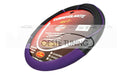 Round Violet and Black Faux Leather Steering Wheel Cover 38cm 0