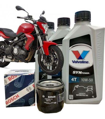 Benelli Kit Service TNT 300 + Valvoline Synthetic + Bosch Filter 0