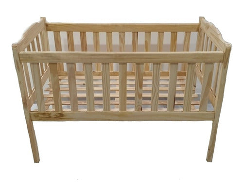 Solid Pine 120x60cm Crib 0