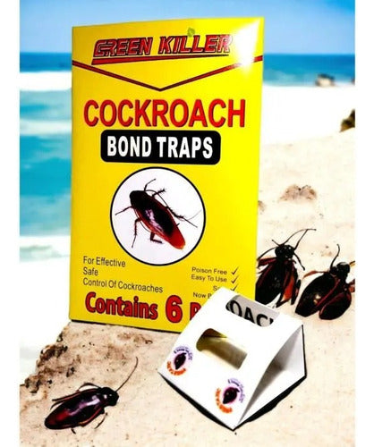Non-Toxic Bait Glue Trap for Cockroaches Pack of 12 1