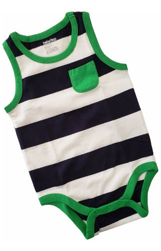 Gap Baby Musculosa Body Stripes 6 to 12 Months Blue White 0