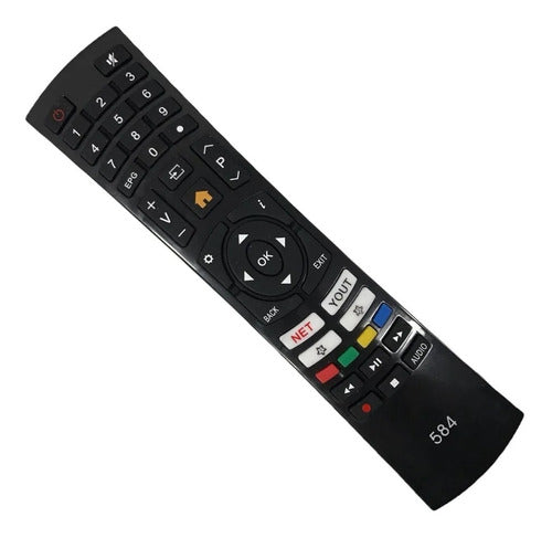 Control Remoto Para Kanji Smart Tv Led Crown Mustang Lcd-584 0