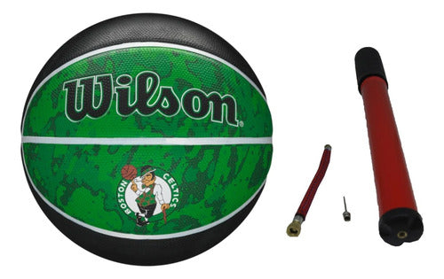 Bola De Basquete Nba Team Tiedye Bos Celtics 7 + Bomba De Ar 0