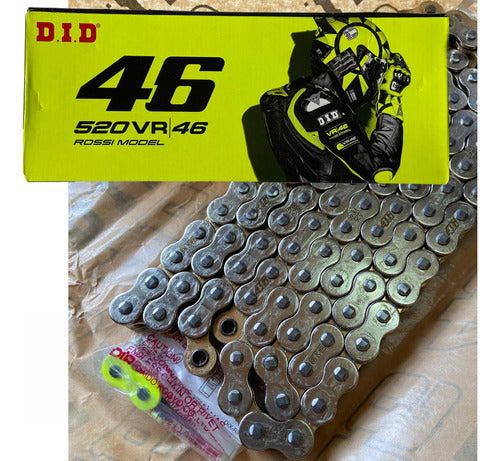 D.I.D 520 Vr46 S&G X 118ZB Valentino Rossi Motorcycle Chain 0