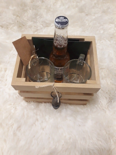 Artesanal Cajon Cervecero 2 Chopp, 1 Porron, 2 Apoya Vasos, 1 Destapador 4