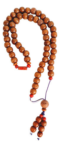 Japa Mala Adjustable Wood 54 Beads Buddhist Rosary 0