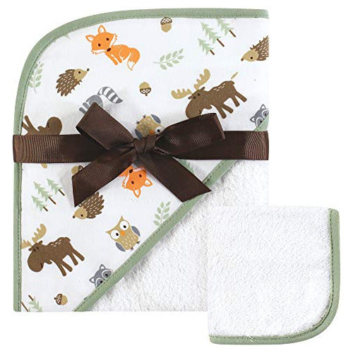 Hudson Baby Baby Hooded Towel and Washcloth Set, One Size 0