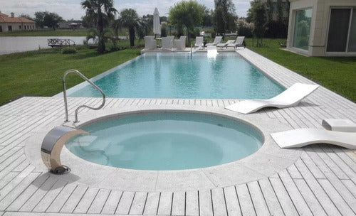 Atermic White Cement Deck for Pool or Solarium Piasstra 100x15 cm * Per Unit 4