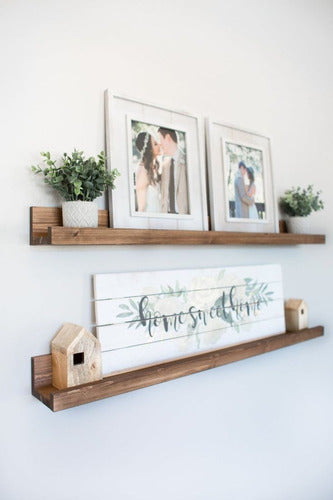 Mundopercheros Wooden Floating Picture Shelves 0