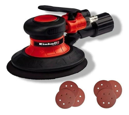 Einhell Pneumatic Orbital Sander TC-PE 150mm + 6 Sanding Discs 0