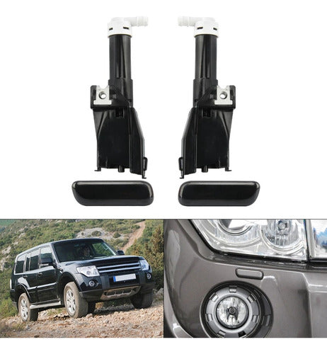 Tampa + Esguicho Lavador Farol Pajero Full 2008 À 21 L Dir 1