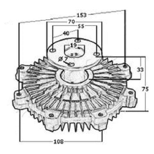 Omer Viscous Pulley Mitsubishi L200 GL 2.5 TDI, GLS 2.5 TDI 1