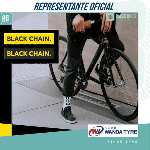 Pack of 2 Black Chain Bicycle Tires 700x35 Wanda Tyre 3