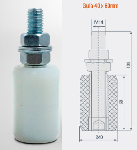 Rodillo Guia Porton Colgante |  Ducasse 40x60 Mm 1